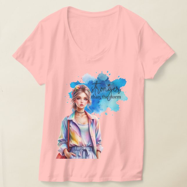 T-shirt Fille Inspirante Graphique (Poser)