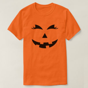 T-shirt Fille Jack-o'-lantern Citrouille Face Famille Hall