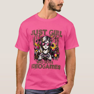 T-shirt fille jouant aux jeux vidéo garçon fille