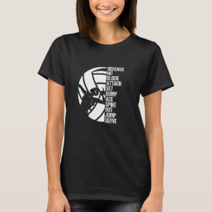 T-shirt Fille Jouant Volleyball Équipe Coach Setter Ball S