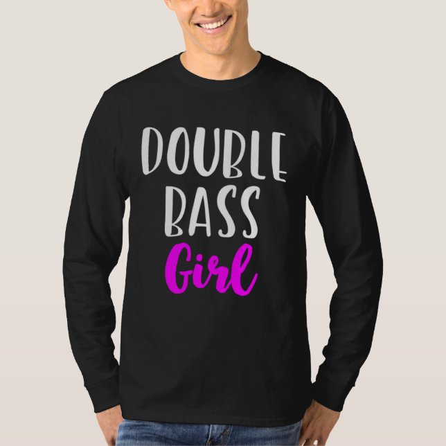 T-shirt Fille Joueuse de Contrebasse Femmes Mignonne (Devant)