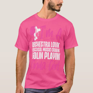 T-shirt Fille Joueuse de Violon J'AIME Une Classe Aimant l
