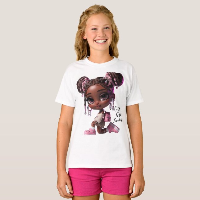 T-shirt Fille la Plus Mignonne de la Classe Enfants (Devant entier)