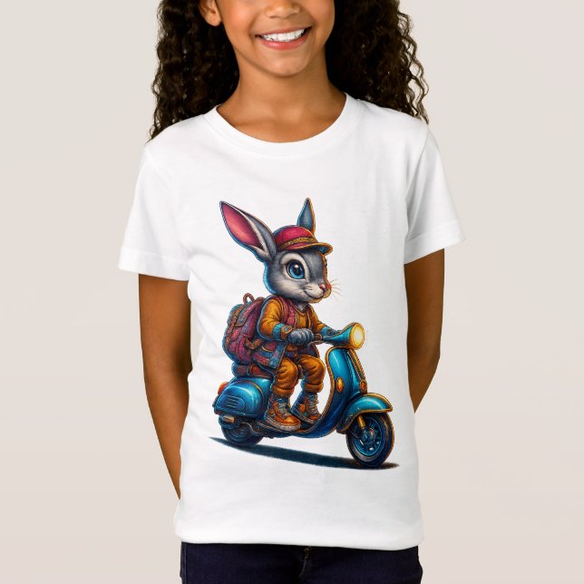 T-Shirt Fille Lapin Aventure  (Devant)