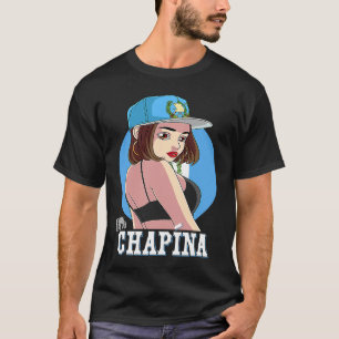 T-shirt Fille latine chapina 100 Drapeau du Guatemala Fier