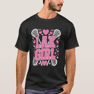 T-shirt Fille Lax Bâton de Lacrosse Joueuse Maman Gardienn