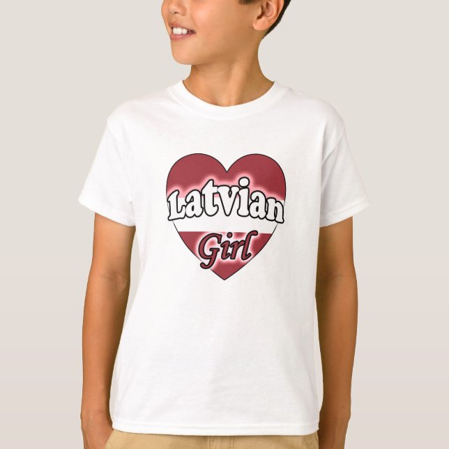 T-shirt Fille lettone (Devant)