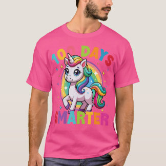 T-shirt Fille Licorne 100 Jours Plus Intelligente 100 Jour
