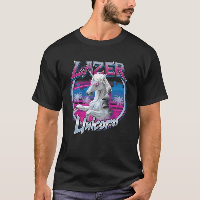 T-shirt Fille licorne laser (Devant)