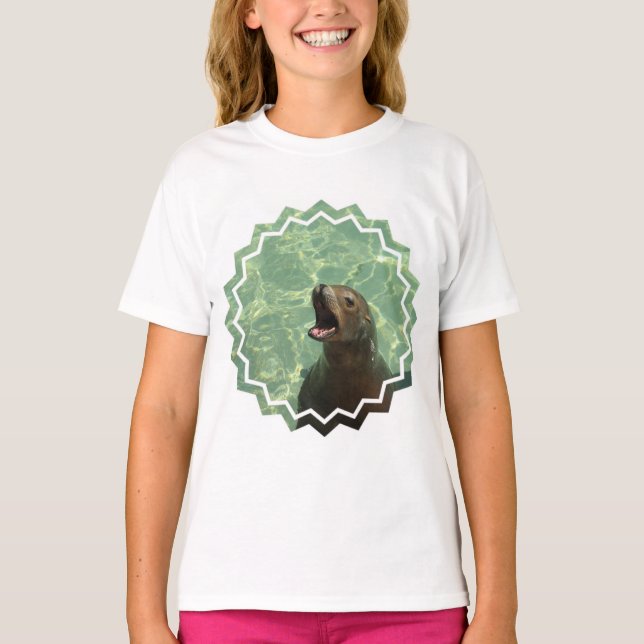T-shirt fille Lion de mer de Chatty (Devant)