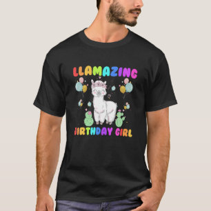 T-shirt Fille Llama Anniversaire Fête de lamazing Alpaca