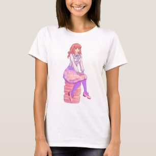 T-shirt Fille Macaron rose