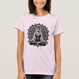 T-shirt Fille méditant Pose de yoga Bien-être spirituel Ca