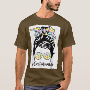 T-shirt Fille Messy Bun Gardien Vie Lunettes de cheveux Re