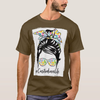 T-shirt Fille Messy Bun Gardien Vie Lunettes de cheveux Re