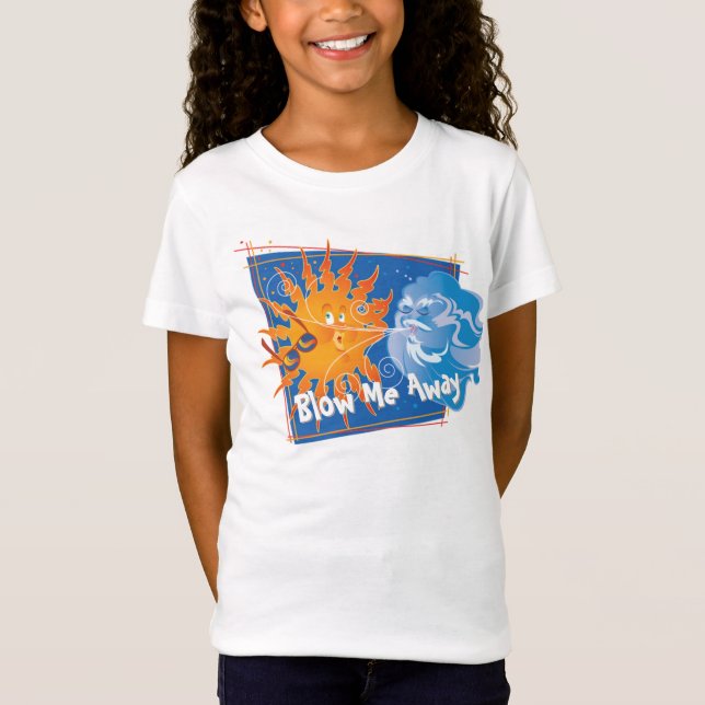 T-Shirt Fille Météo Qui Me Fait Décoller (Devant)