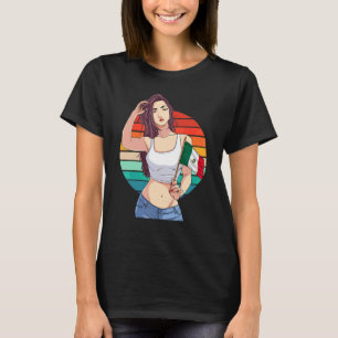 T-shirt Fille Mexicaine Mexicaine Fierté Latino Drapeau Me