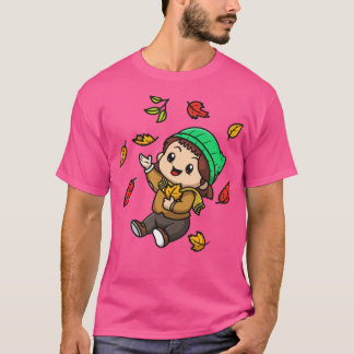 T-shirt Fille Mignonne En Automne Dessin Animé