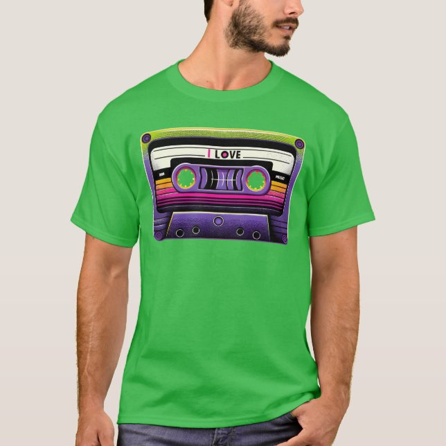 T-shirt Fille Mitape néon rétro (Devant)