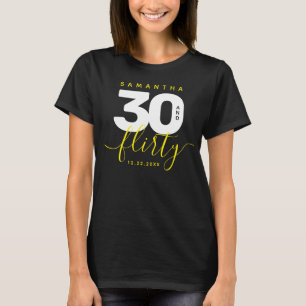 T-shirt Fille moderne brillant Jaune 30 et Flirty