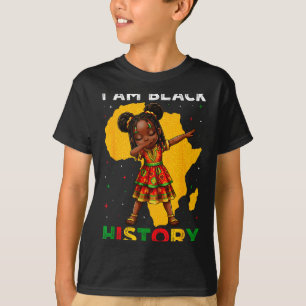T-shirt Fille Mois de l'histoire des Noirs Afro-Américain