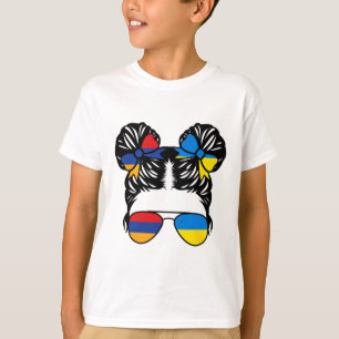 T-shirt Fille moitié arménienne moitié ukrainienne Arménie