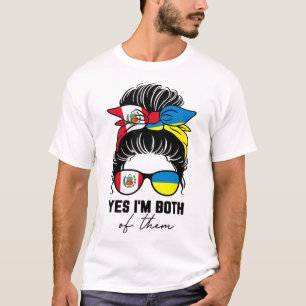 T-shirt Fille moitié péruvienne moitié ukrainienne Pérou U