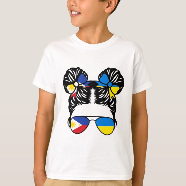 T-shirt Fille moitié philippine moitié ukrainienne Philipp (Devant)