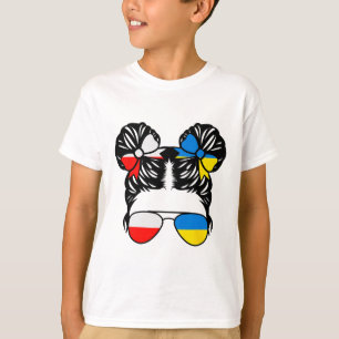 T-shirt Fille moitié polonaise moitié ukrainienne Pologne