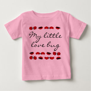 T-shirt fille mon petit insecte d'amour rose