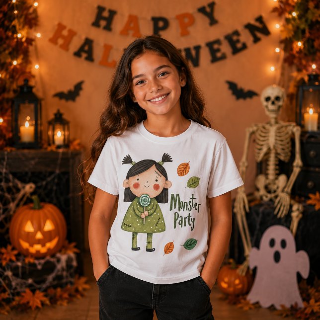 T-shirt Fille monstre de Frankenstein mignonne pour une fê (Créateur téléchargé)