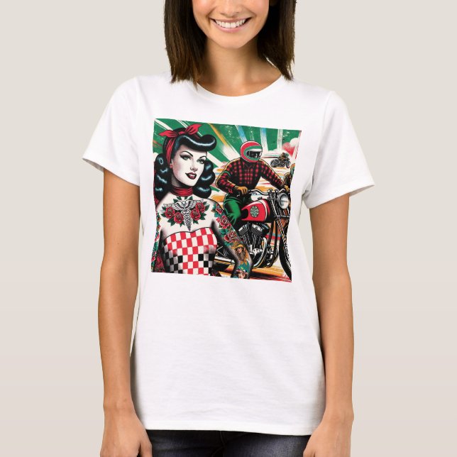 T-shirt Fille Motocyclette (Devant)