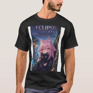 T-shirt Fille Neko Mignonne & Chat Noir Esthétique Rue Ani