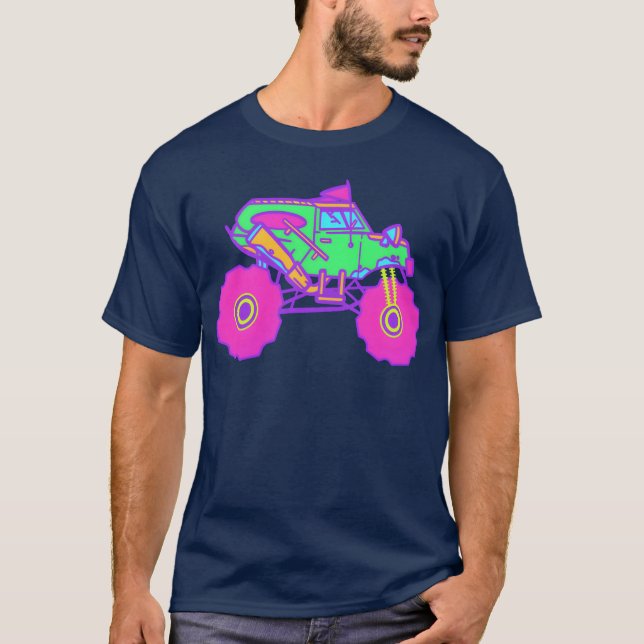 T-shirt Fille Neon Monsterruck (Devant)