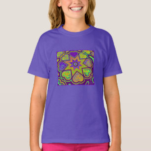 T-shirt fille 'Neon Power' Cœurs Pleins d'Amour