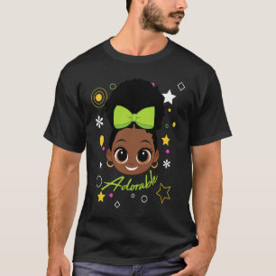 T-shirt Fille noire afro-américaine poupée et femmes pour