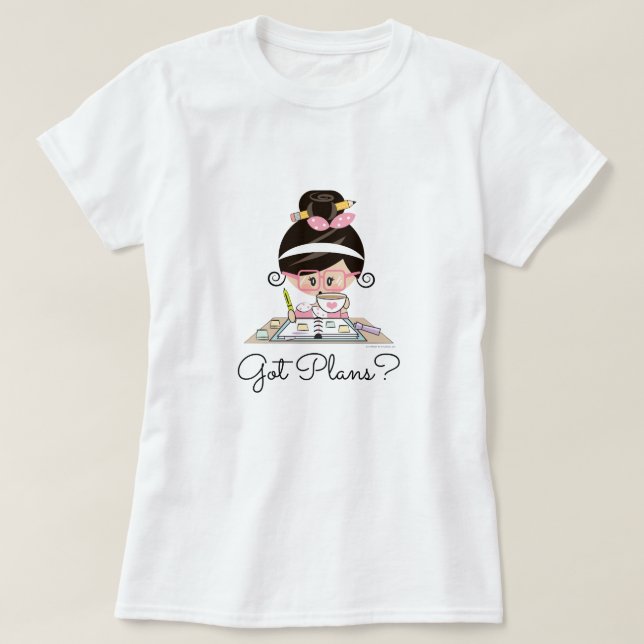 T-shirt Fille obtenue de planificateur de plans peau de (Design devant)