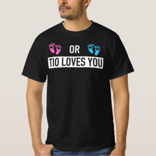 T-shirt Fille ou garçon, rose ou bleu Tio vous aime