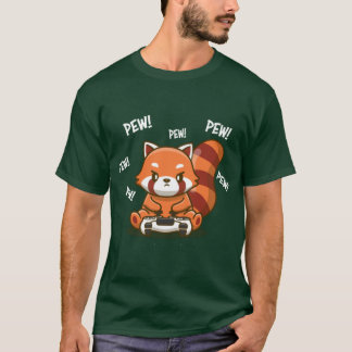 T-shirt Fille Panda roux