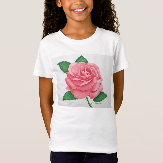 T-shirt fille Passion rose (Devant)