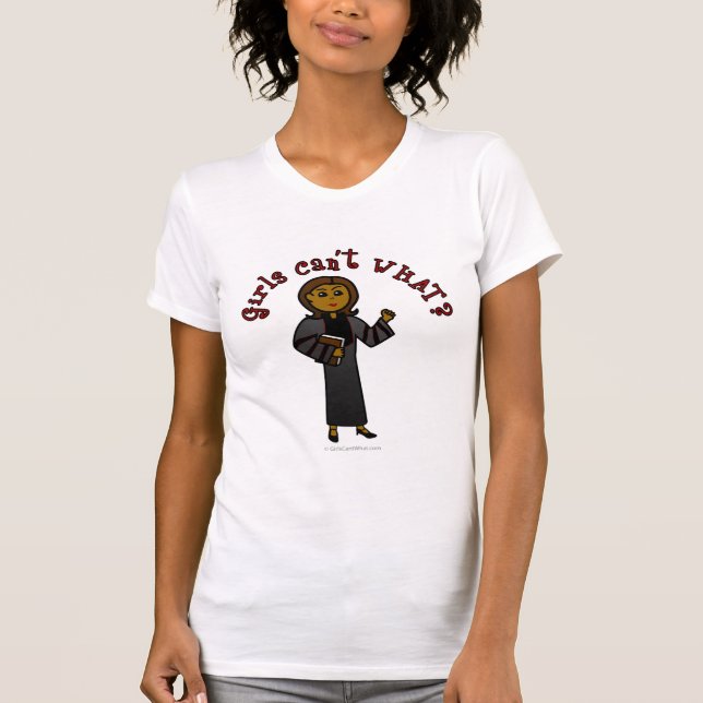 T-shirt Fille Pasteur noire (Devant)