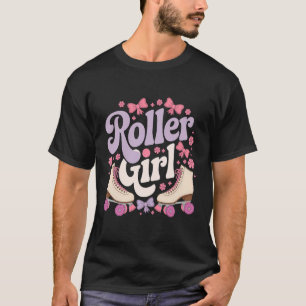 T-shirt Fille Patineuse À Roulettes 70s 80s 90s Patins À R