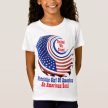 Fille patriotique d'Amérique Design Transparent