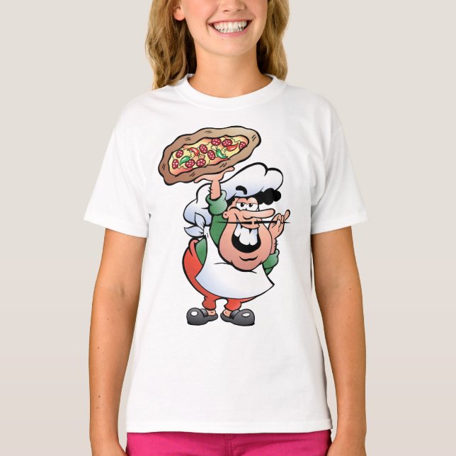 T-shirt fille Pizza Baker (Devant)