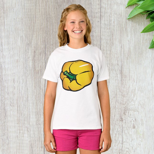 T-shirt fille poivre jaune (Créateur téléchargé)