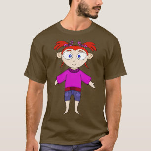 T-shirt Fille portant des vêtements confortables et des co