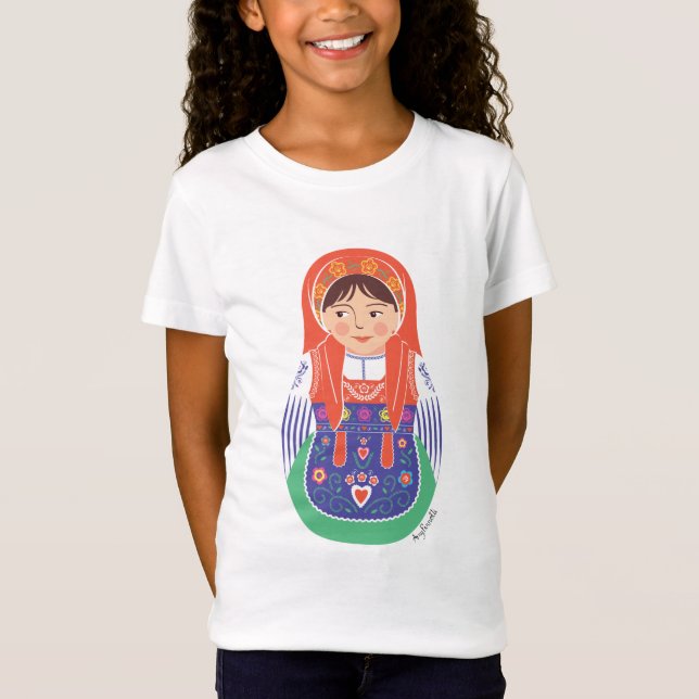 T-shirt fille portugaise Matryoshka (Devant)
