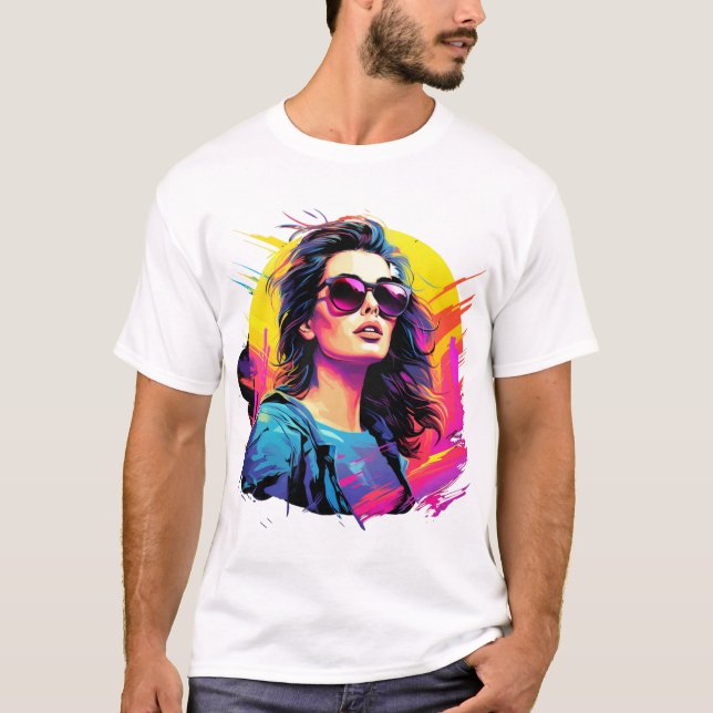 T-shirt Fille posant (Devant)