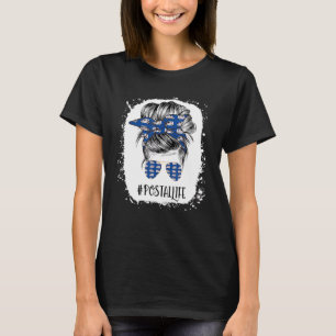 T-shirt Fille Postal Life Messy Bun Postal Worker