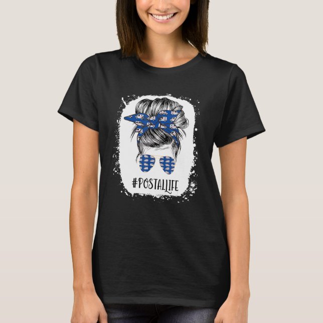 T-shirt Fille Postal Life Messy Bun Postal Worker (Devant)